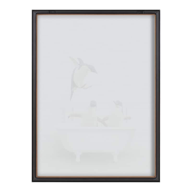 Kate and Laurel Blake Penguins Bathroom Printed Glass by Amy Peterson