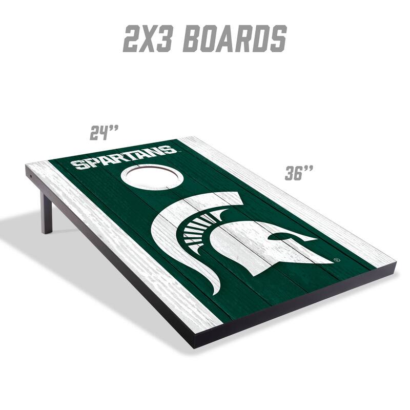 Michigan State Spartans NCAA Compact 2x3 Tailgate Cornhole Board Set