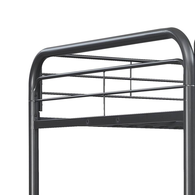 Triple Bunk Bed, FULL Size, Black Metal Frame, Space-Saving, Easy Assembly