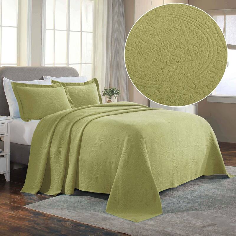 Superior Celtic Circle Cotton Decorative Bedspread Set - Sweet Pea - Twin