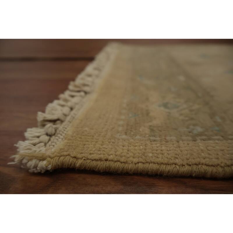 Hand Knotted Oriental 100% Wool Carpet Traditional All-Over Brown Ziegler Area Rug - 2' 11'' X 1' 11''