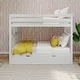preview thumbnail 2 of 16, Max and Lily Twin over Twin Bunk Bed with Ladder on End and Trundle