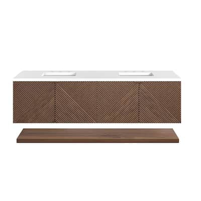 James Martin Vanities D200-V72-3WZ Marcello 72" Wall Mounted Double
