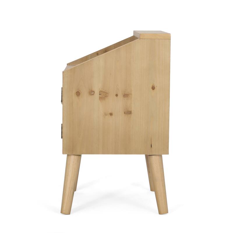 16" Modern Wooden End Table with Convenient Storage Space and Rich Wood-like Frame for Living Room or Bedroom