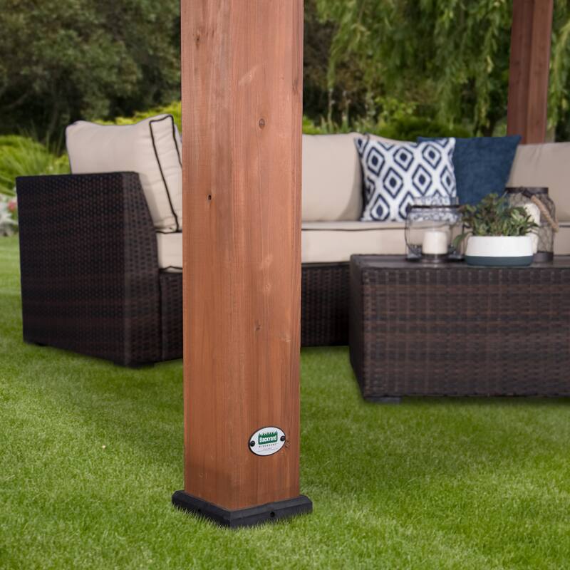 Backyard Discovery Beaumont 14'x10' Cedar Wood Pergola w/ Trellis Roof