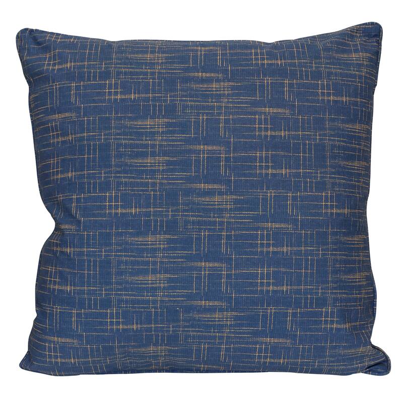 StyleCraft Weave Textured Pillow - 24" x 24" - Deep Navy, Tan
