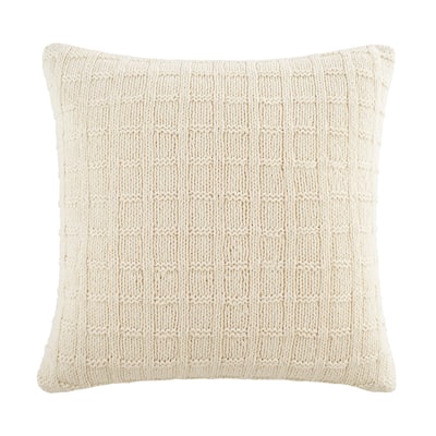 Southern Tide Zephyr Knitted Square Ivory Decorative Pillow