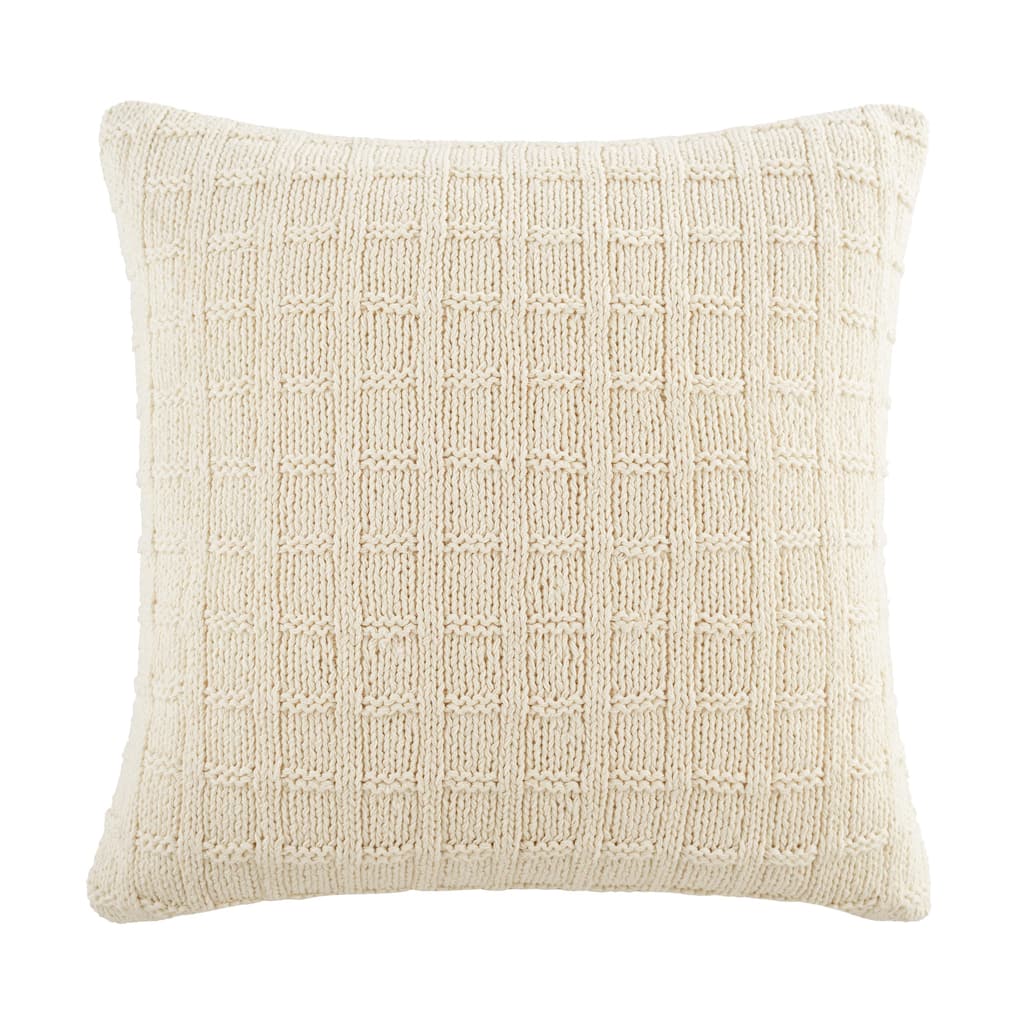 Southern Tide Zephyr Knitted Square Ivory Decorative Pillow