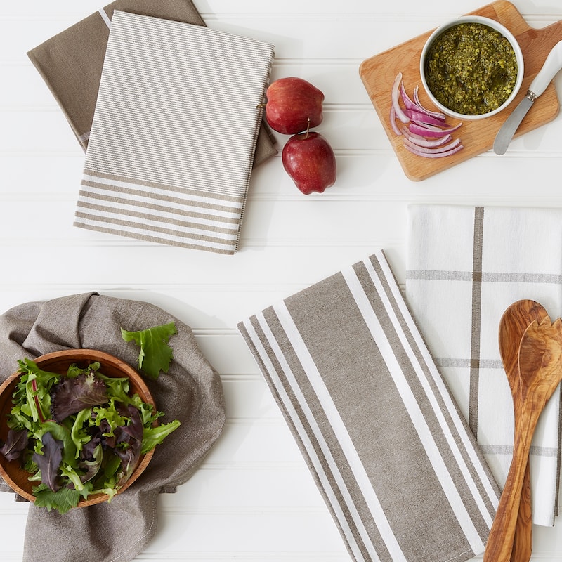 Classic Oversized Woven Dishtowels (Set of 5)