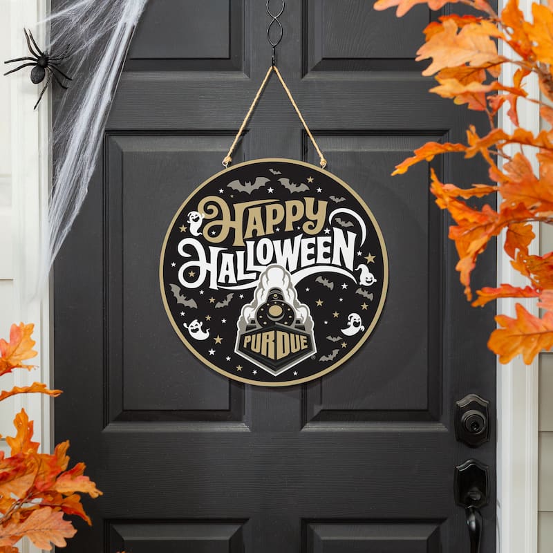 Purdue University 18" x 18" Halloween Door Décor Wall Sign