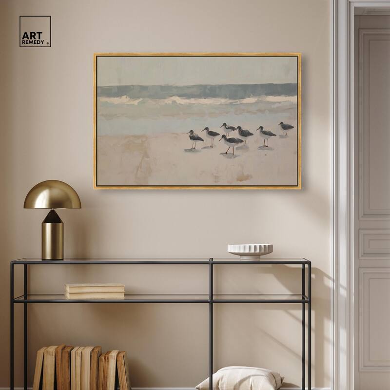 Seagulls at the Beach II Canvas by Art Remedy