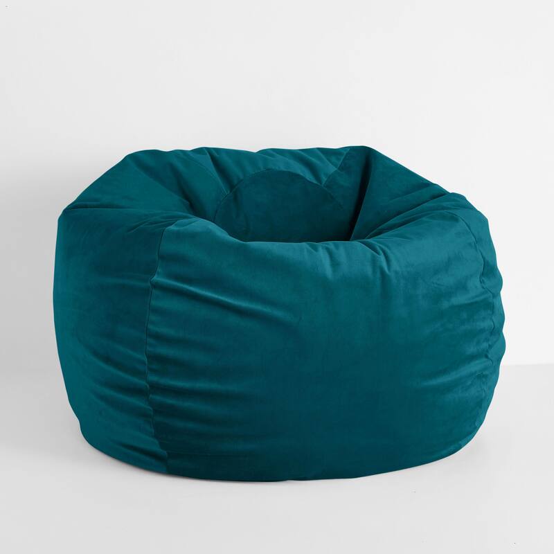Sorra Home Solid Velvet Indoor Bean Bag