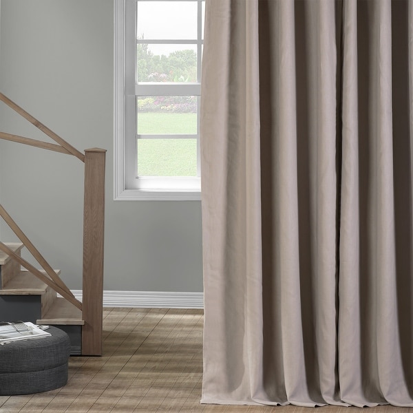 Exclusive Fabrics French Linen Lined Curtain Panel. Opens flyout.