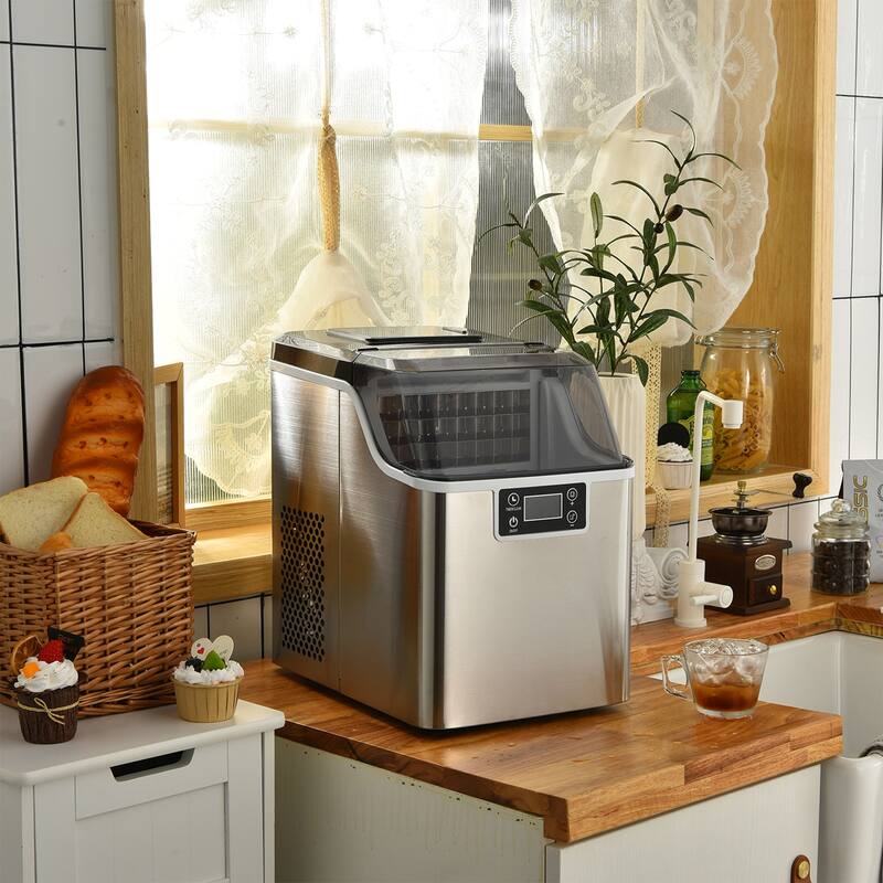 Portable Ice Maker 40Lbs/24H Countertop Self-Cleaning with Ice Scoop - See Details
