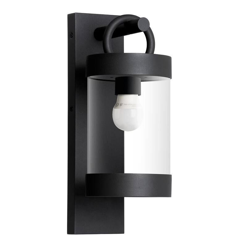 Inowel Wall Light Outdoor Lantern Dusk to Dawn E26 - black
