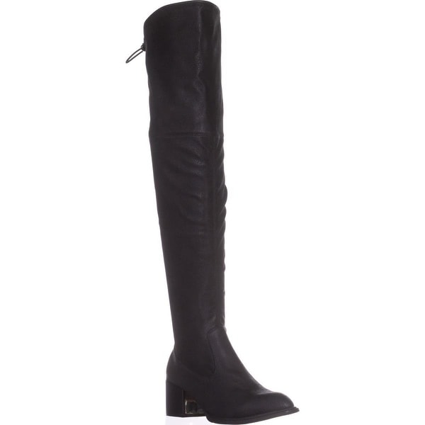 black over the knee slouch boots