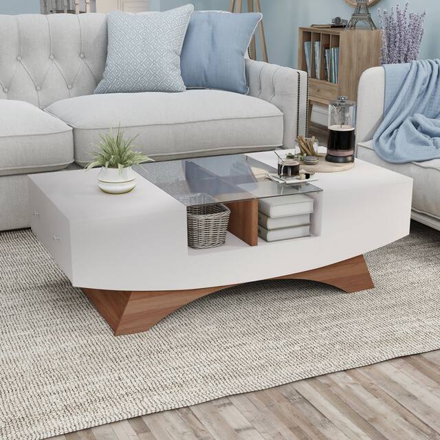 Furniture of America Angelic Contemporary 49-inch 4-shelf Coffee Table