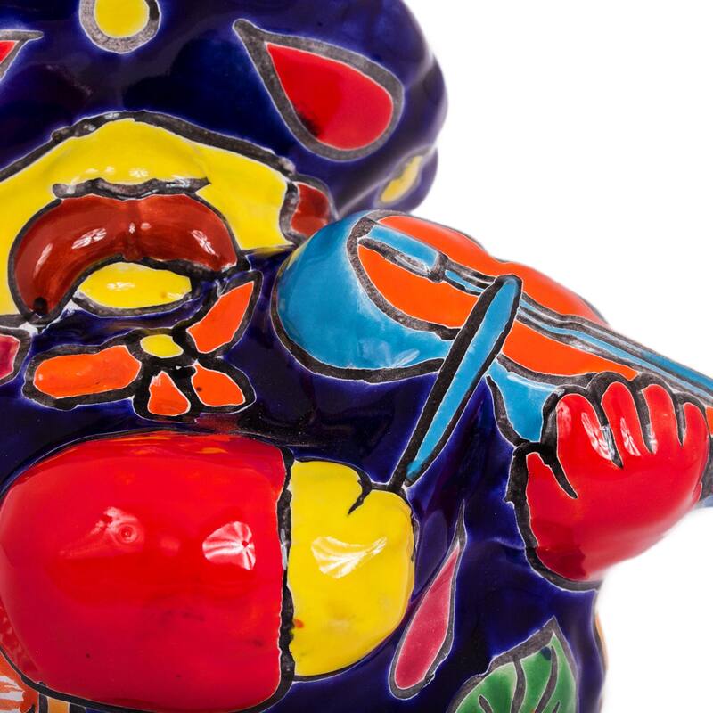 NOVICA Handmade Violin Mariachi Ceramic Figurine