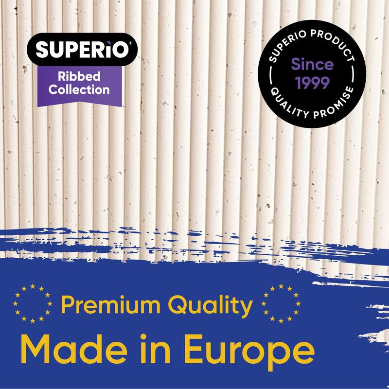 Superio Ribbed Ecohome Laundry Hamper, Made of Recycled Materials - 13"W x 16"D x 19.5"H