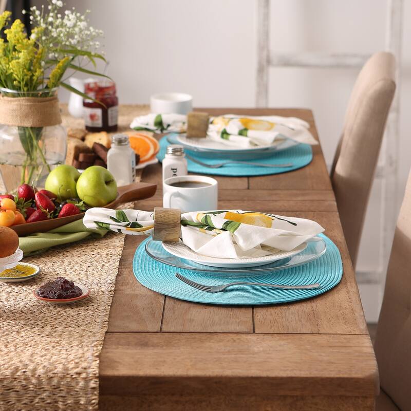 Oval Pp Woven Placemat (Set of 6) - Oval, 12x18" - On Sale - Bed Bath ...