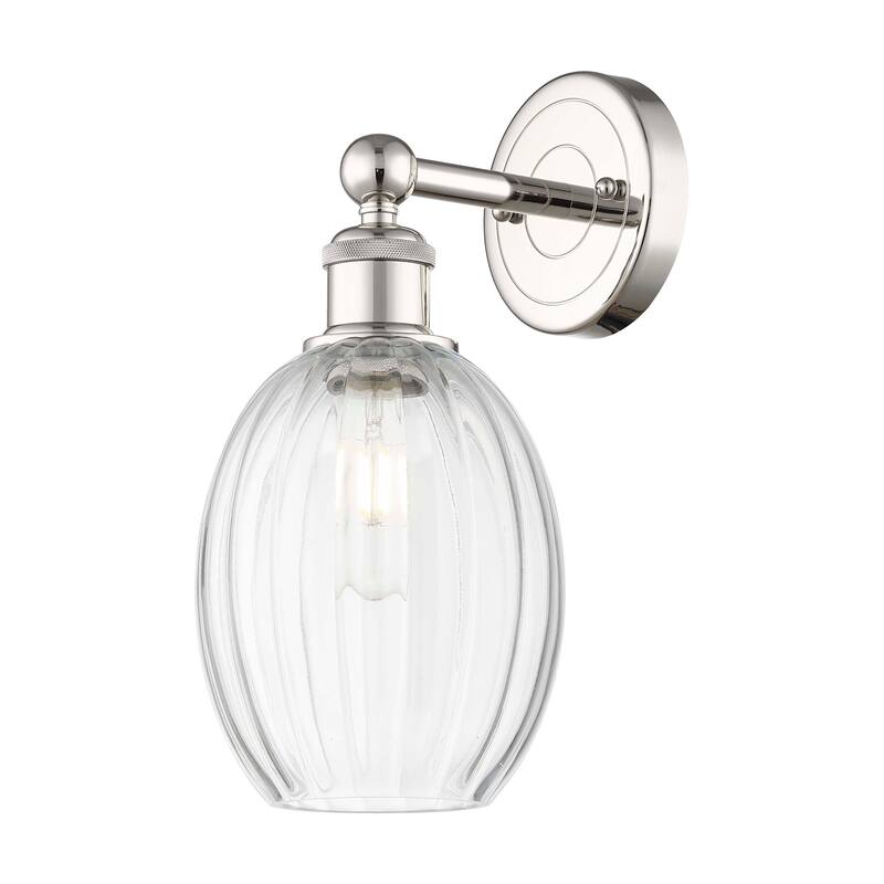 Innovations Lighting 616-1W-13-7 Preston Sconce Preston 13" Tall Wall - Polished Nickel / Clear