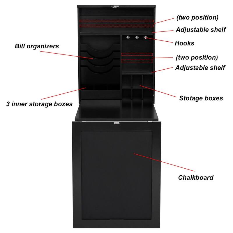 Costway Wall Mounted Table Convertible Desk Fold Out Space Saver