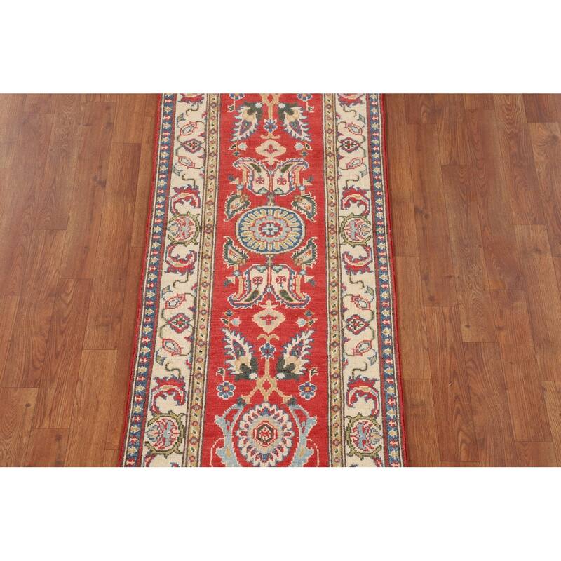 Kazak Oriental Runner Rug Handmade Wool Carpet - 2'1" x 5'9"