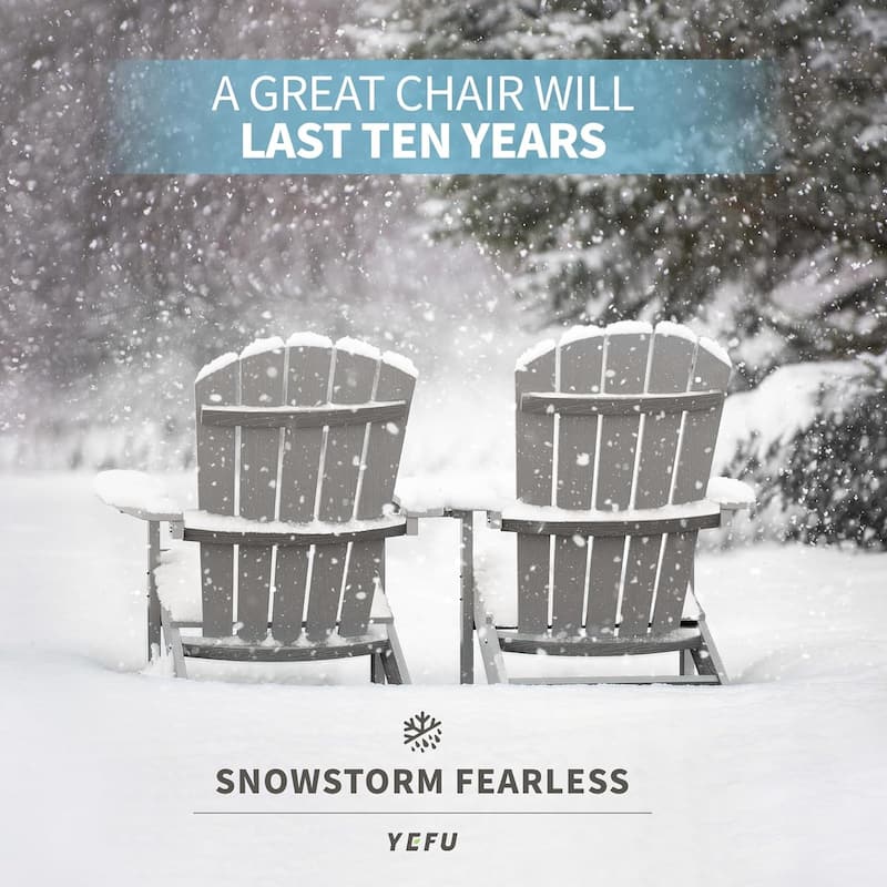 WINSOON All Weather HIPS Outdoor Plastic Adirondack Chairs