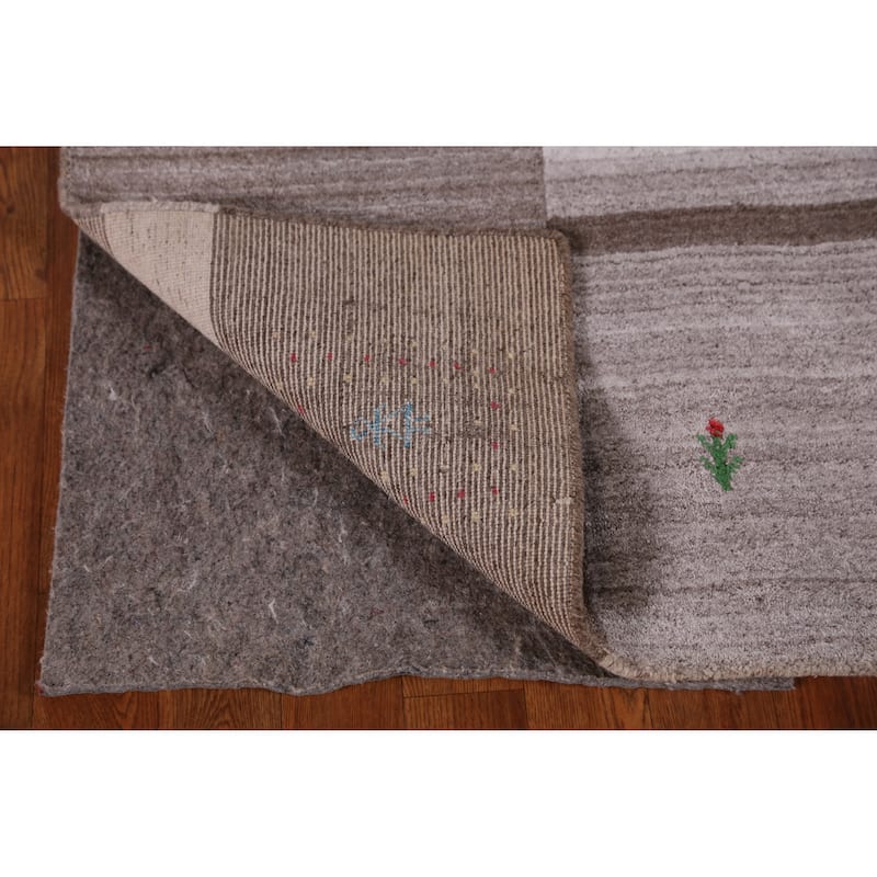 Hand Knotted Oriental 100% Wool Carpet Tribal Geometric Multi-Colored Gabbeh Area Rug - 7' 7'' X 5' 5''