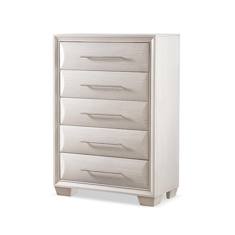 Furniture of America Chase Modern Rounded Wood 5-Drawer Chest