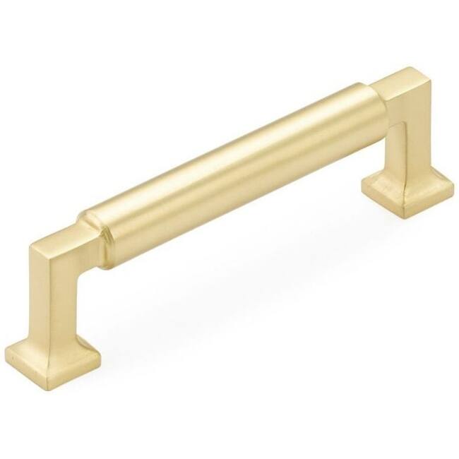 Schaub and Company Haniburton 4" Center to Center Urban Modern Handle - Satin Brass