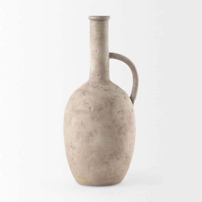 Zenni Warm Beige Ceramic Vase (12")