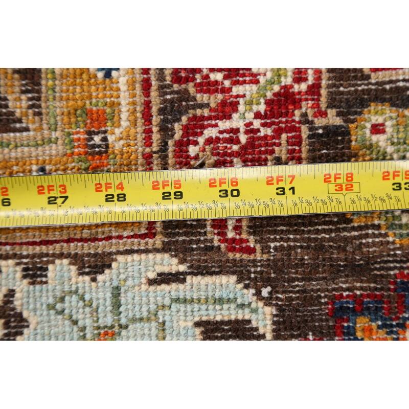 Vegetable Dye Floral Ziegler Wool Area Rug Handmade Oriental Carpet - 6'5" x 9'7"