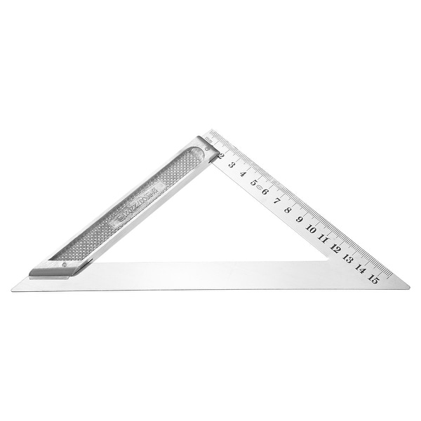 150mm Triangle Square Ruler Stainless Steel Right Angle Woodworking Tool - Metric 0-150mm