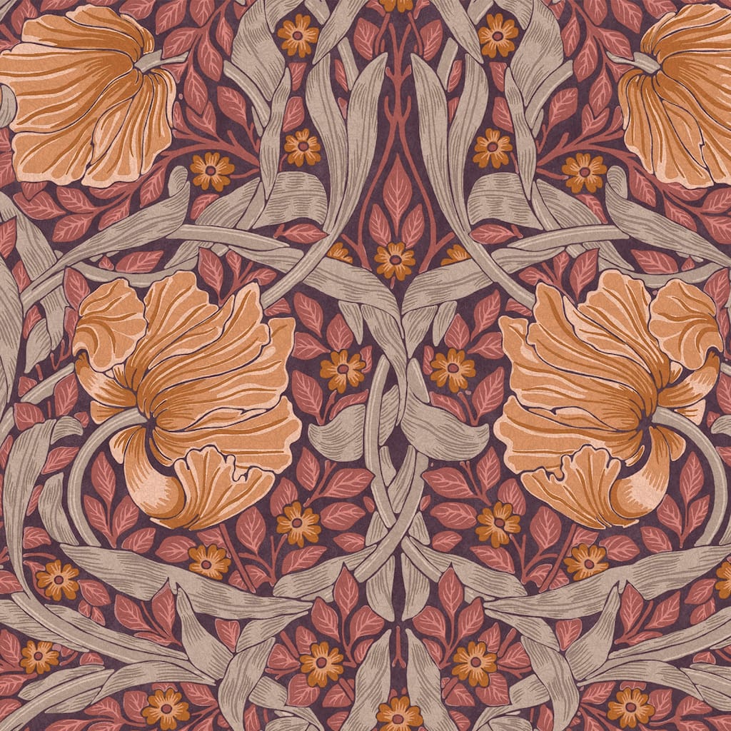 William Morris Pimpernel Plum Wallpaper