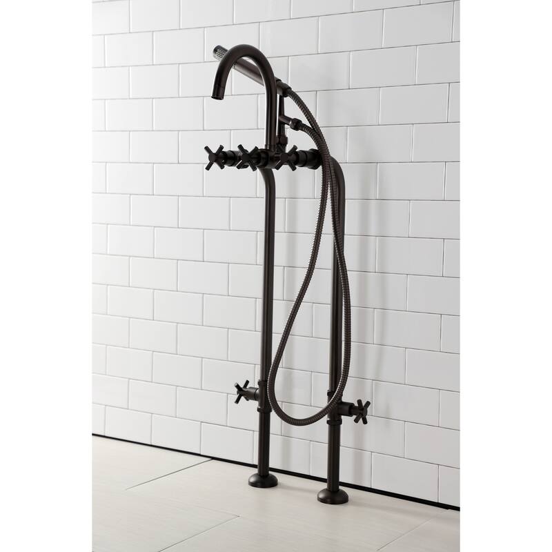 Kingston Brass Concord Freestanding Tub Faucet with Supply Line