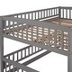 preview thumbnail 39 of 42, Full Over Full Low Bunk Bed with Slide, with Fence and Ladder for Toddler Kids Teens