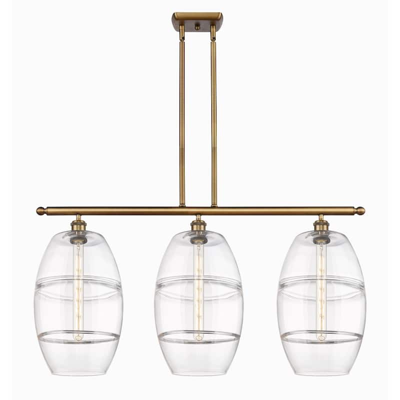 Innovations Lighting 516-3I-19-37 Vaz Linear Vaz 3 Light 37" Wide - Brushed Brass / Clear