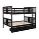 preview thumbnail 6 of 10, Full over Full Bunk Bed with 2 Drawers and Ladder for Bedroom