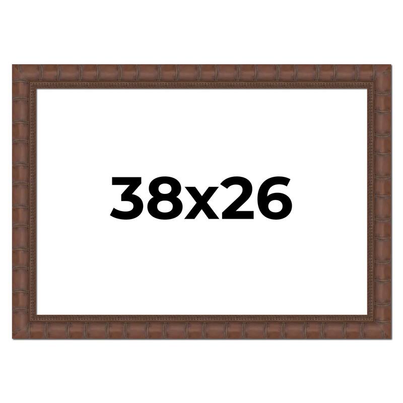 38x26 Frame Pewter Solid Wood Picture Frame Width 1.625 Inches | Interior Frame Depth 0.6875 Inches