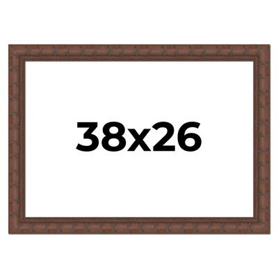 38x26 Frame Pewter Solid Wood Picture Frame Width 1.625 Inches | Interior Frame Depth 0.6875 Inches