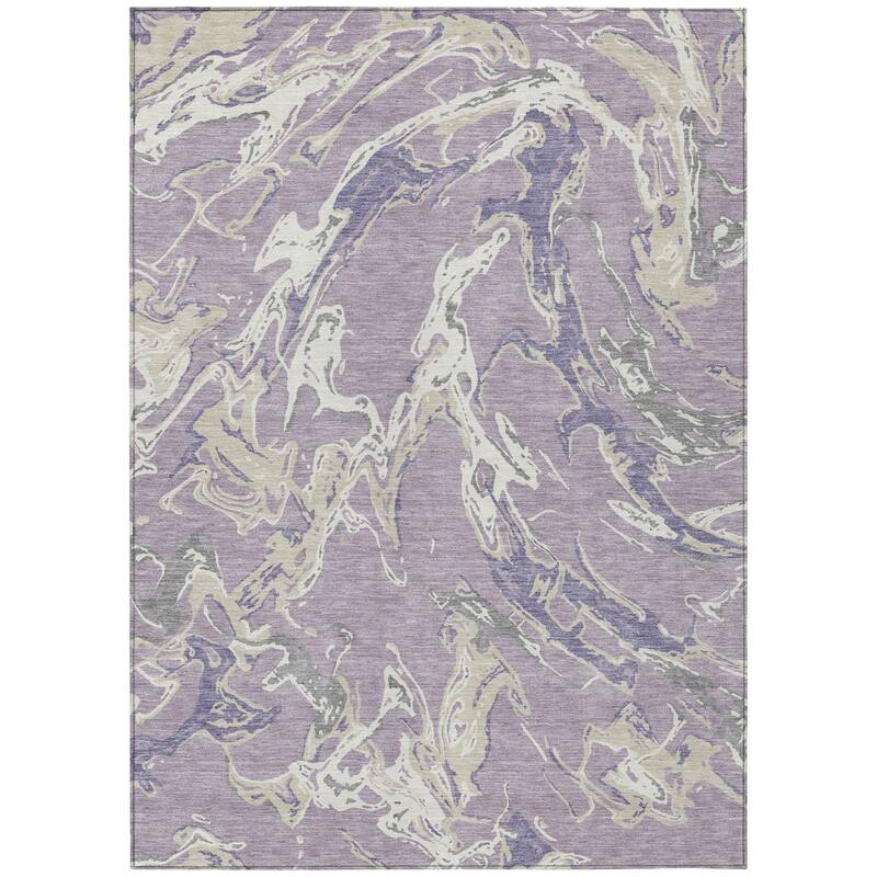 HomeRoots Abstract Transitional Rectangle Outdoor Rug