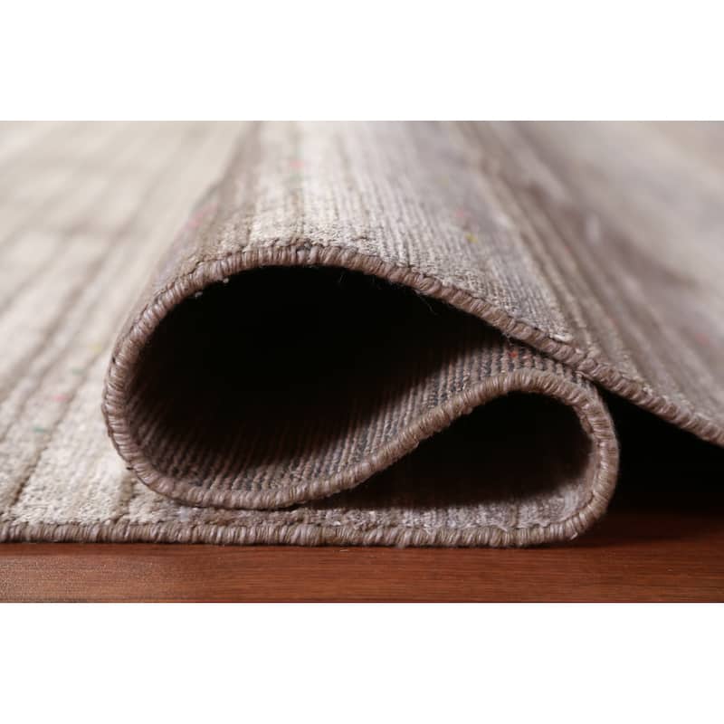 Hand Knotted Oriental 100% Wool Carpet Tribal Tribal Beige & Ivories Gabbeh Area Rug - 9' 11'' X 7' 10''