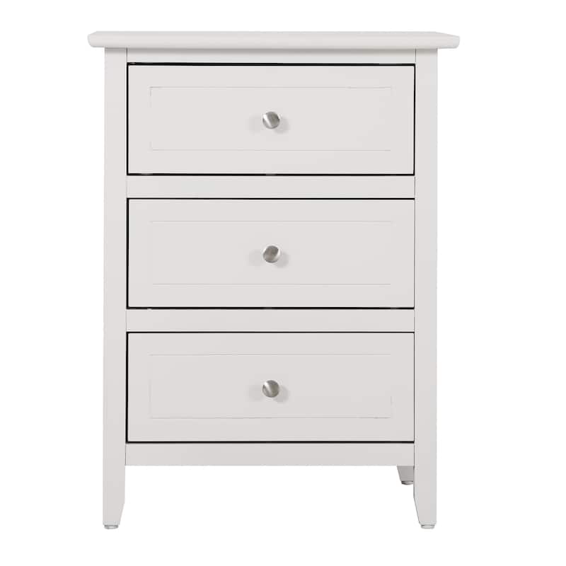 Daniel 3-drawer Transitional Wooden Nightstand