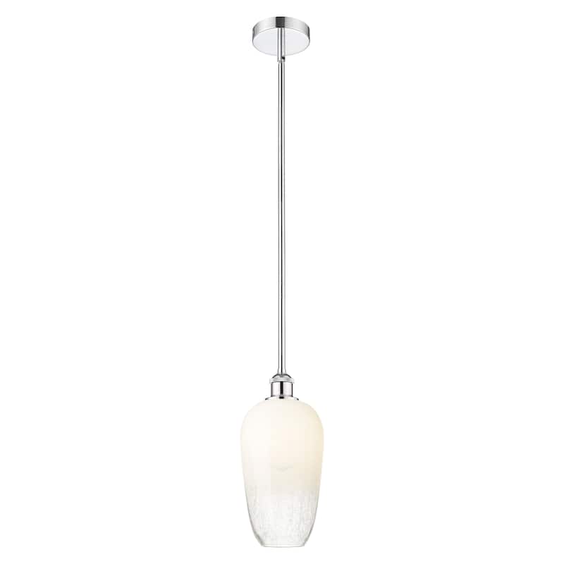 Innovations Lighting Endless Possibilities Edison - Brookhaven Flute - 1 Light 7" Stem Hung Mini Pendant - Polished Chrome/Opal