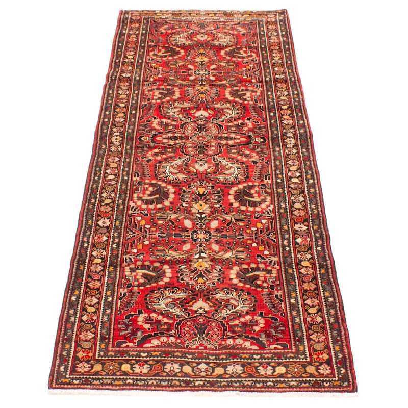 ECARPETGALLERY Hand-knotted Anadol Red Wool Rug - 3'7 x 10'2
