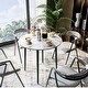 preview thumbnail 11 of 13, Marble Top Round Dining Table with Metal Legs for Dining Room Kitchen White
