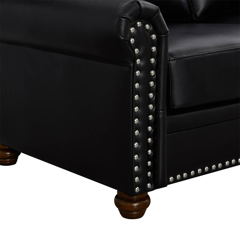 Living Room Sofa with Storage Sofa 1+2+3 Sectional,Faux Leather