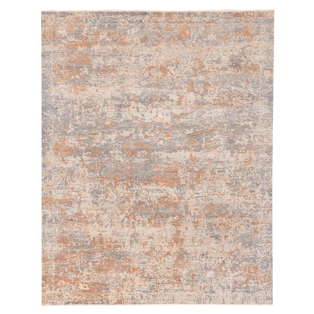 ECARPETGALLERY Hand-knotted Heritage Light Grey Wool Rug - 8'0 x 9'10