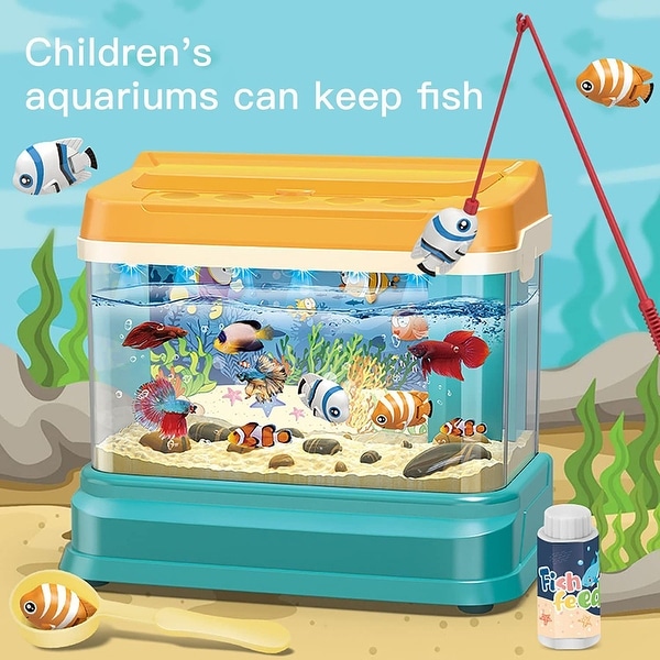 水槽 Toy Plastic Water Play Toys Kids Mini Fish Tank Toys - Bed Bath